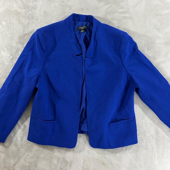 Ann Taylor Other - Ann Taylor Blazer Women's Petite Blue 10P Long Sleeve Open Front